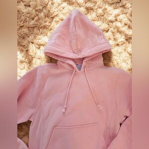 NWT Champion xUrban Outfitters RARE Reverse Weave Spell-out Logo Hoodie Lt. Pink